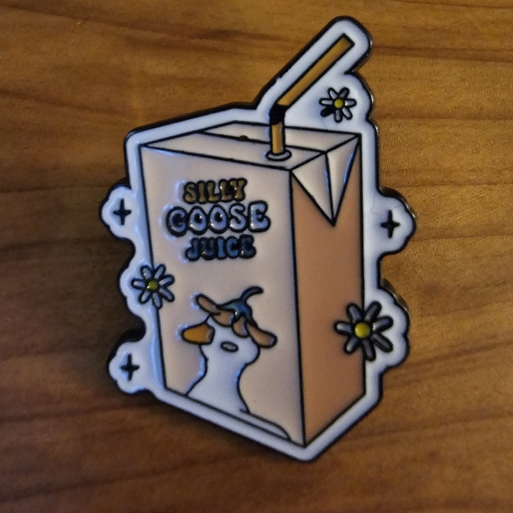 Silly Goose Juice Enamel Pin - Picture 1 of 2